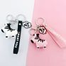 Lovely Cartoon Zebra Key Chain Colorful Soft Resin Cute Animals Keychains for Women Girls Car Key Ring Bag Pendant Jewelry Gift