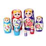 Lovely Russian Nesting Matryoshka 5-Piece Wooden Doll Set Wooden Doll Hand Painted Doll Toy