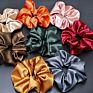 Lovely Silk Hair Scrunchies Fabric Hair Accessories Solid Color Rubber Band Satin Hair Scrunchies