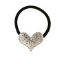 Lower Stock Women Hair Accessory Black Elastic Tie Heart Hair Rope