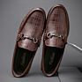 Luxe Men's Synthetic Leather Shoes Provedor Sport Casual Shoes Gimnasio Printed Toe Shoes Heel
