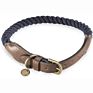 Luxury 100% Cotton Woven Rope Leather Dog Collar Trim Soft Adjustable Matching Rope Lead Leash