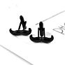 Luxury Black Mini Beard Cufflinks for Men Gentleman Men's French Shirts Cuff Link Cute Mustache Cufflink