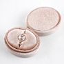 Luxury Champagne Color Oval Velvet Ring Boxes Grey Jewelry Wedding Proposal Gift Box for Ring Packaging