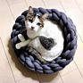 Luxury Dog Bed Creativity Foldable Knit Handmade Pet Products Colorful Wicker Pet Bed Cat