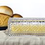 Luxury Embossed Designs Glass Butter Dish with Lid Butter Jar Gift Box Small Moq