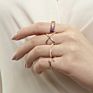 Luxury Jewelry 925 Sterling Silver Pave Diamond Zirconia Open Claw Band Ring Stackable