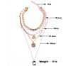 Luxury Multilayer Link Chain Choker Necklace Female Pearl Beaded Coin Queen Jewelry 4Pcs/Set Long Pendent Necklaces