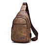 Luxury Pu Leather Chest Backpack Crossbody Sling Bag for Men