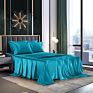 Luxury Satin Four-Piece Set Pure Cotton Simple Embroidery Bed Sheet Quilt Cover Bedding