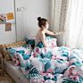 Luxury Simple Quilt Cover Bedding Set 100% Cotton Twill Small Fresh Double Bed 4 Pcs Bed Sheet Set