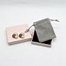 Luxury Size Printed Jewellery Box & Pouch Set Biodegradable Mini Cute Drawstring Velvet Bags 15Cm