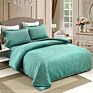 Luxury Super Soft Velour Queen 3 Pieces Embroidery Bedding Set Duvet Quilt