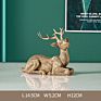 Lying Sculptures Outdoor Home Vintage Resin Deer Statue Decoration Christmas Deer