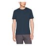 Made Logo Print O-Neck Deep Blue Short Sleeve Knitted T Shirts Unisex 100% Cotton