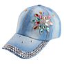 bling denim baseball cap