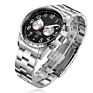 Man Big Face Stainless Steel Case Chronograph Watches Mens Style Quartz Military Watch