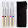 Marshmallow Sticks Kit Extending Roaster 32 Inch Set of 8 Telescoping Stainless Steel Smores Skewer