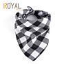 Mascotas Accesorios Pet Neckerchief Scarf Cotton Fabric Plaid Dog Double Bandana