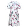 Maternity Dresses V-Neck Print Dress Short Sleeve Knee Length for Pregnant Women Maternity Clothing Breastfeeding