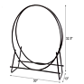 Medium round Steel Firewood Racks Heavy Duty Holder Log Rack Hoop