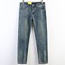 Men Faded Effect Well Fit Jeans with Five Pockets Elastic Straight Denim Pants for Casual or Business