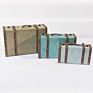 Men Mini Faux Leather Korea Trunks Storage Vintage Children Carry Luggage Case Retro Suitcase Boxes