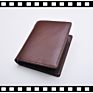 Men Wallets Short Design Male Coin Purse Pocket Brown Leather Wallet Man Aluminium Card Holder