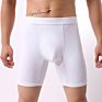 Men's Boxer Brief Long Leg Breathable Ice Silk Soft Underwear