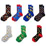 Men's Combed Cotton Colorful Socks Food Pattern Casual Dress French Fries Pattern Business Men Dress Happy Funny Socks