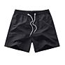 Mens Drawstring Elastic Waist Casual Boys Loose Beach Holiday Shorts Plain Short