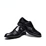 Men's Dress Shoes Oxford Shoes Business Formal Wear Genuine Leather Men's British Black with Buckle
