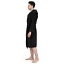 Mens Hooded Long Bath Robe Warm Plush Lightweight Robe Hotel Spa Robe for Men