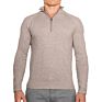 Men's Knit Sweater Long Sleeve Slim Fit 1/4 Quarter Zip Pullover High Sweater Men's Sports Soft Sweater
