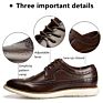 Men's Slip on Leather Lace up Dress Oxford Shoes