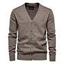 Men's Solid Color Knitwear plus Size Sweater Mens Basic Cotton Knitted Cardigan