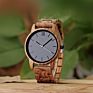 Mens Wooden Watch Analog Quartz Lightweight Handmade Wood Wrist Watch