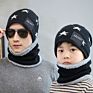 Men's Woolen Hats for Autumn and Warm Knitted Parent-Child Hat Bib Suits Warm Hats