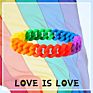 Men's Wristband Multi Color Rainbow Silicone Bracelet for Women Men Braided Chain Link Wristband