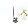 Metal Cast Iron Handicrafts Cat Paper Towel Holder for Home Decoration Kitchen Standing