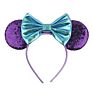 Metallic Rainbow 5" Hair Bows Mouse Ears Hairband for Girls Big Sequins Ears Chic Headband Diy Hair Accessories