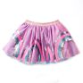 Metallic Rainbow Sequin Unicorn Hearts Navy Blue Girls Pleated Tutu Skirt
