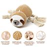 Mewajump Sloth Bradypod Pet Dog Toys Squeaky Knit Plush Stuffed Chew.