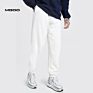 Mgoo White Men's Joggers Dtg Print Sweat Pants Heavyweight Fleece Loose Fit Trousers