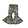 Milk Silk Cow Leopard Print Bell Bottom Baby Girls Flare Pants Kids Clothing