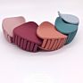 Mini Solid Color Hair Clip Vintage Acrylic Hair Claw for Women Girls Hair Accessories