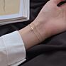 Minimalist 925 Sterling Silver Cross Bracelet Gold Plated Layered Bracelet for Women