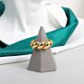 Minimalist Design 14K Gold Plating Croissant Open Ring Adjustable Textured Band Ring Geometric Open Rings for Girl Woman