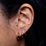 Minimalist Jewelry Mini Graduate Hoops Gold Hoop Earrings Women 925 Silver Earring
