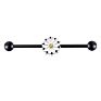 Mix Styles 14G Surgical Steel Industrial Piercing Barbell 14G Cartilage Earring Helix Ear Lobe Stretcher Bar Body Jewelry 20Pcs